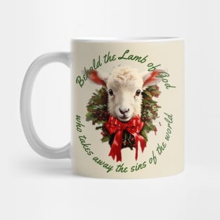 Behold, the Lamb of God, who takes away the sins of the world Mug